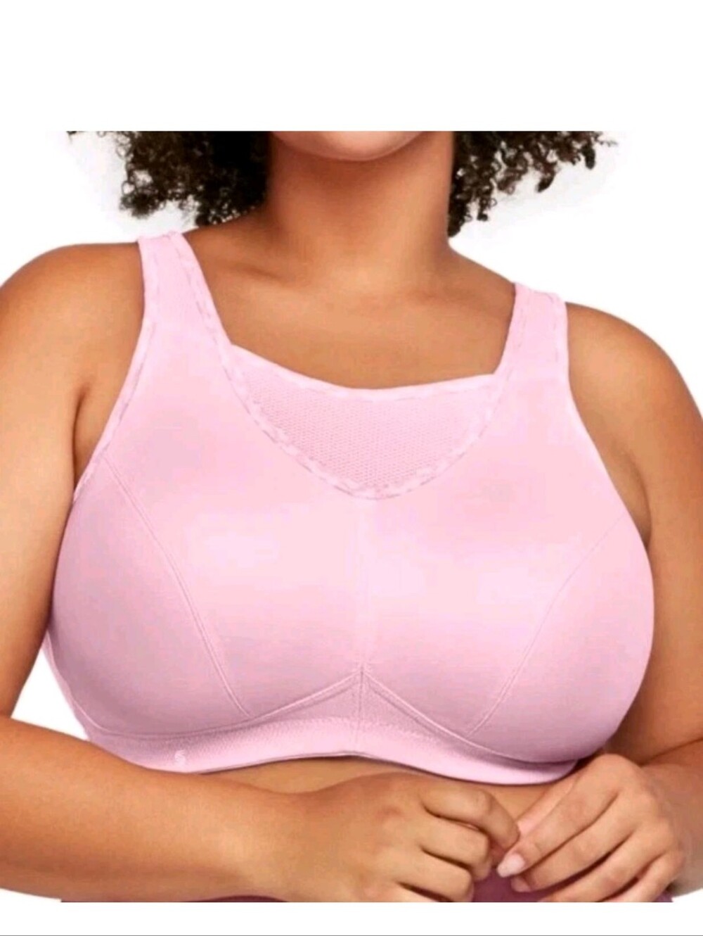 Glamorise No-Bounce Camisole Sports Bra Wirefree Size 46F Pink #1066
